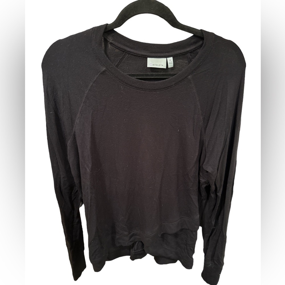 Athleta Light Sweater in Black Sz Med Very Good